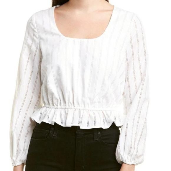 THE FIFTH LABEL Kite Striped Top in White with Long Sleeves Size XS - Picture 1 of 2